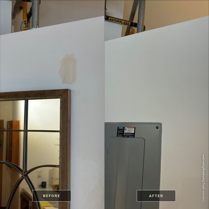 Drywall repair before painting, Maple City Painters project photo