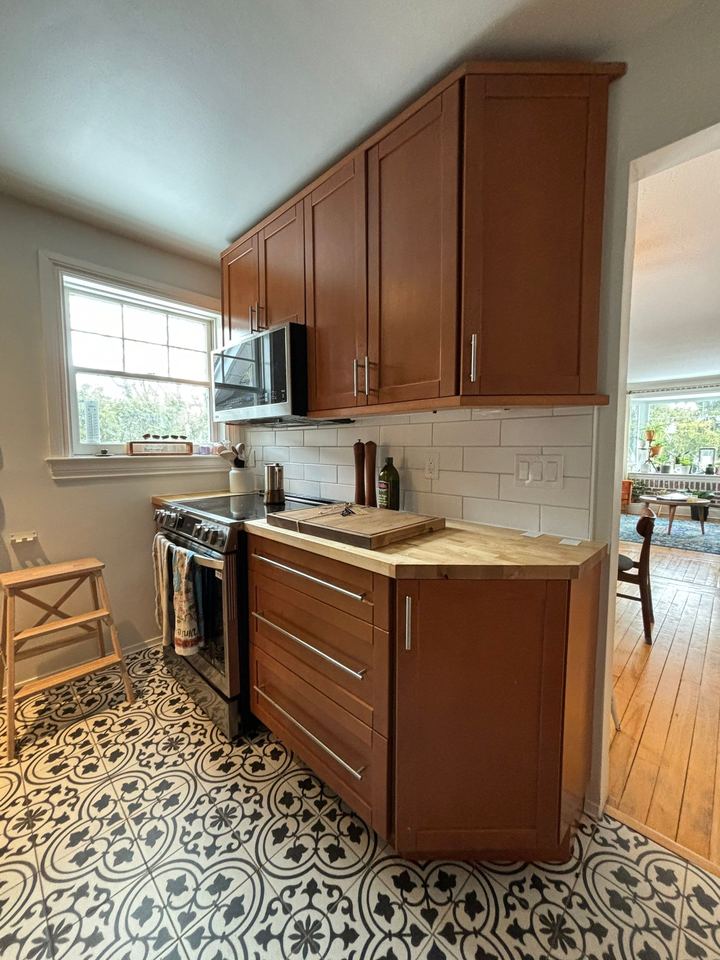 Kitchen cabinet refinishing by Maple City Painters: before